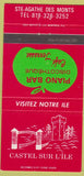 Matchbook Cover - Castel Sur Lile Ste Agathe Des Monts QC 30 Strike