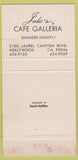 Matchbook Cover - Julio's Cafe Galleria Hollywood CA orange 30 Strike