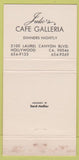 Matchbook Cover - Julio's Cafe Galleria Hollywood CA pink 30 Strike