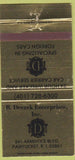 Matchbook Cover - Drezek Foreign Car Service towing Pawtucket RI gold 30 Strike