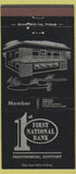 Matchbook Cover - 1st National Bank Prestonsburg KY 30 Strike