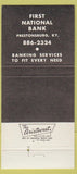 Matchbook Cover - 1st National Bank Prestonsburg KY 30 Strike