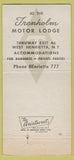 Matchbook Cover - Frenholm Motor Lodge West Henrietta NY 30 Strike
