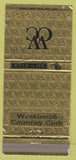 Matchbook Cover - Westwood Country Club Rocky River OH 30 Strike