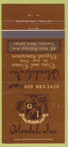 Matchbook Cover - Glendale Inn Trenton NJ 30 Strike