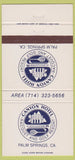 Matchbook Cover - Canyon Hotel Golf Resort Palm Springs CA 30 Strike