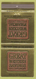 Matchbook Cover Great Western Savings Bank Gardena Lakewood Venice CA 30 Strike