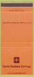 Matchbook Cover - Santa Barbara CA Savings orange 30 Strike