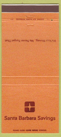 Matchbook Cover - Santa Barbara CA Savings orange 30 Strike