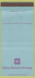 Matchbook Cover - Santa Barbara CA Savings light blue 30 Strike