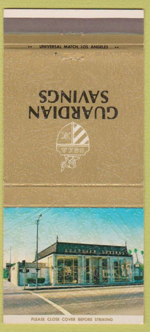 Matchbook Cover - Guardian Savings Oxnard CA 30 Strike
