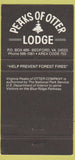 Matchbook Cover - Peaks of Otter Lodge Bedford VA 30 Strike
