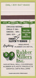 Matchbook Cover - Rubber Millers Inc Baltimore MD SAMPLE 30 Strike