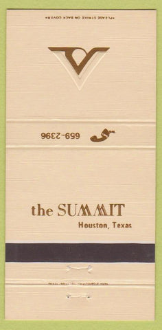 Matchbook Cover - The Summit Houston TX 30 Strike