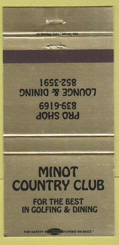 Matchbook Cover - Minot Country Club ND 30 Strike