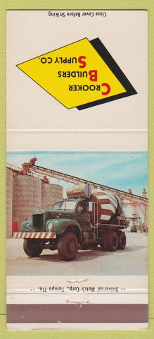 Matchbook Cover - Crooker Building Supply concrete Clearwater FL 30 Strike