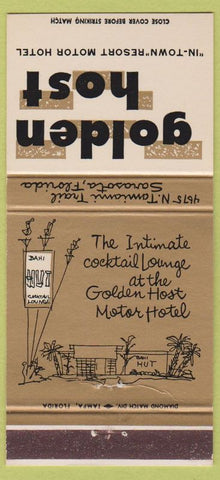 Matchbook Cover - Golden Host Motor Hotel Sarasota FL 30 Strike