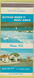 Matchbook Cover - Belle Isle Inn ST Ignace MI WEAR low phone 30 Strike