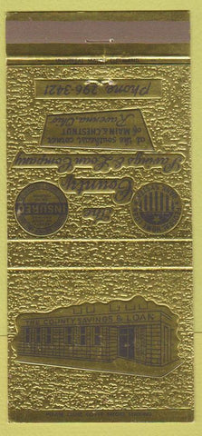 Matchbook Cover - County Savings Loan Ravenna OH 30 Strike
