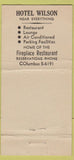 Matchbook Cover - Hotel Wilson NYC WEAR 30 Strike