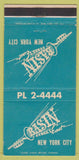 Matchbook Cover - Basin Street East NYC WEAR 30 Strike