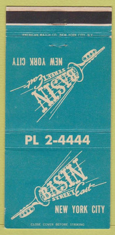 Matchbook Cover - Basin Street East NYC WEAR 30 Strike