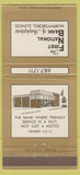 Matchbook Cover - First National Bank Murphysboro IL 30 Strike