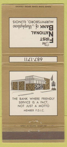 Matchbook Cover - First National Bank Murphysboro IL 30 Strike