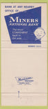 Matchbook Cover - Miners National Bank Wilkes Barre PA WEAR 30 Strike
