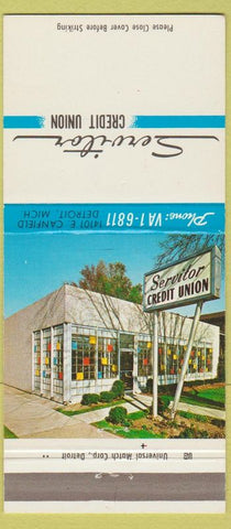 Matchbook Cover - Servitor Credit Union Detroit MI 30 Strike