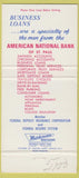 Matchbook Cover - American National Bank ST Paul MN 30 Strike