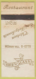 Matchbook Cover - Bird N Glass NYC WORN 21 Strike Feature