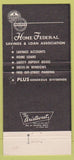 Matchbook Cover - Home Federal Savings Loan ST Petersburg FL WORN 30 Strike