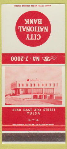 Matchbook Cover - City National Bank Tulsa OK 30 Strike