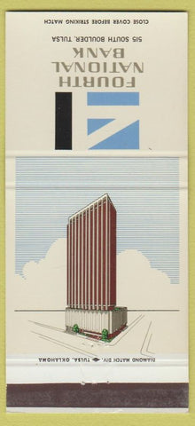 Matchbook Cover - Fourth National Bank Tulsa OK 30 Strike