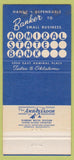 Matchbook Cover - Admiral State Bank Tulsa OK WEAR 30 Strike