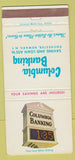 Matchbook Cover - Columbia Banking Rochester Newark NY WEAR 30 Strike