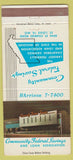 Matchbook Cover - Community Federal Savings St Louis MO 30 Strike