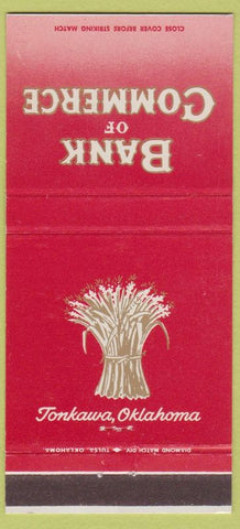 Matchbook Cover - Bank of Commerce Tonkawa OK 30 Strike