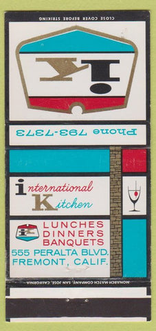 Matchbook Cover - International Kitchen Fremont CA 30 Strike