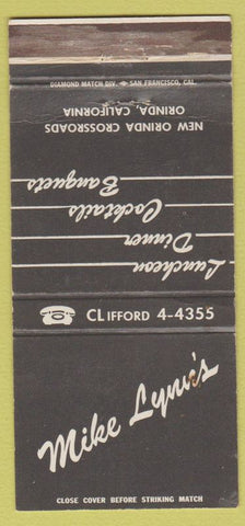 Matchbook Cover - Mike Lynn's Orinda CA WORN 30 Strike