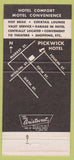 Matchbook Cover - Pickwick Hotel San Francisco CA 30 Strike