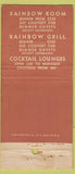 Matchbook Cover - Rainbow Grill Rockefeller Center NYC WEAR 30 Strike