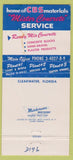 Matchbook Cover - Crooker Building Supply concrete Clearwater FL WORN 30 Strike