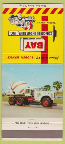 Matchbook Cover - Bay Concrete Industries Tampa FL 30 Strike