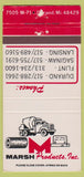 Matchbook Cover - Marsh Concrete Durand Flint Saginaw Lansing MI 30 Strike