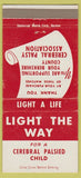 Matchbook Cover - Light the Way Cerebral Palsy 30 Strike