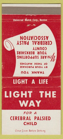 Matchbook Cover - Light the Way Cerebral Palsy 30 Strike