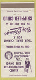 Matchbook Cover - Elks Club for Crippled Children Weiser Boise ID 30 Strike
