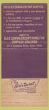 Matchbook Cover - Elks Club for Crippled Children Weiser Boise ID 30 Strike